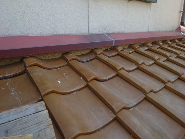 姫路市で劣化した漆喰を撤去